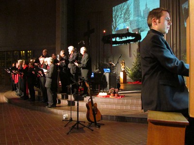 Music for Life meezing concert in de Sint-Anna-ten-Drieënkerk, Antwerpen Linkeroever